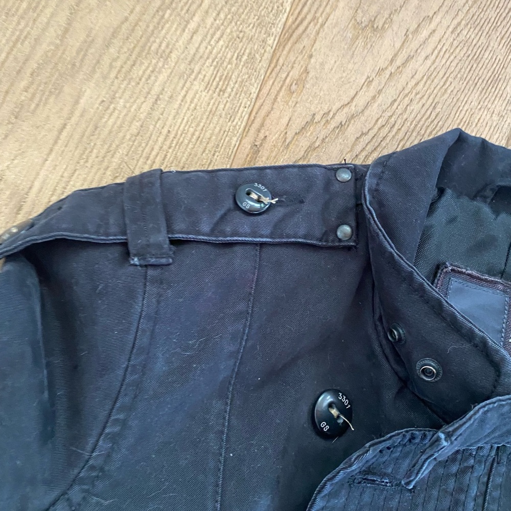 Vintage G Star Raw Black Moto Jacket Size S 100% Cotton - Picture 6 of 6